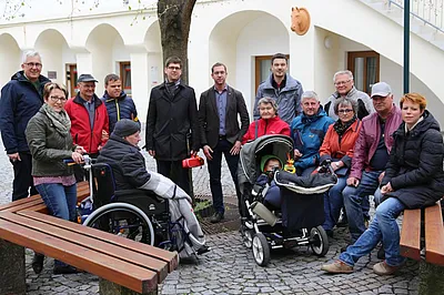 Gruppenfoto von der Gemeindebegehung in Loosdorf